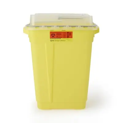 BD - 305613 Chemotherapy Waste Container BD™ Yellow Base 26-1/4 H X 20 W X 14-3/4 D Inch Vertical Entry 19 gal.