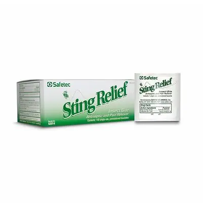 Safetec of America - 52014 Safetec® Ethyl Alcohol / Lidocaine Sting and Bite Relief