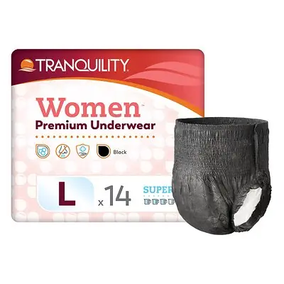 Principle Business Enterprises - 2046 Absorbent Underwear Tranquility® Pull On with Tear Away Seams Adult Large Female Disposable Heavy Absorbency