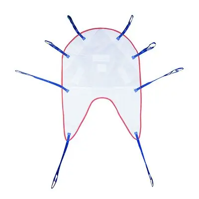 Fabrication Enterprises - 01-9622 Patient Sling Alliance® Universal Split Leg 8 Point Cradle With Head Support Clip Attachment Medium 600 lbs.Weight Capacity