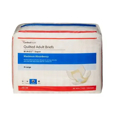 Cardinal - 87085 Wings™ Super Quilted Maximum Absorbency Incontinence Brief