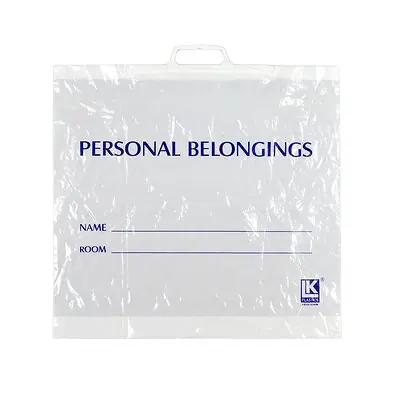 Elkay Plastics - PB19183HW Patient Belongings Bag LK® 18 X 19 Inch LDPE Snap Closure White
