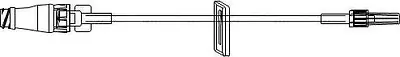 ICU Medical - B33125 IV Extension Set ICU Needle-Free Port Small Bore 7 Inch Tubing