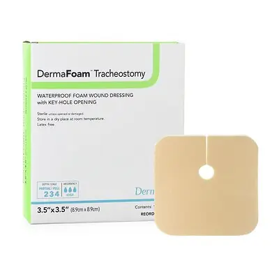 Sion Brands LLC - 45330 DermaFoam® Tracheostomy Nonadhesive without Border Foam Dressing
