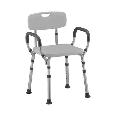 Nova Ortho-Med - 9036-R Shower Chair Nova Padded Fixed Arms Aluminum Frame Removable Backrest 15-3/4 Inch Seat Width 300 lbs. Weight Capacity