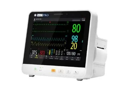 EdanUSA & MDPro - GP.M_CO2 Patient Monitor MDPro Guardian Plus Monitoring ECG, NIBP, Pulse Rated, Respiration, Masimo SpO2, Sidestream CO2, Temperature AC Power / Battery Operated