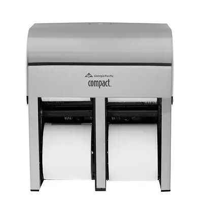 Georgia-Pacific Consumer Products LP - 56748 Toilet Tissue Dispenser Compact® 4-Roll Quad Stainless Touch Free Wall Mount