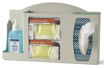 Medline - NONRHS001 Hygiene Dispensing Station Wall Mount / Floor Stand Cream Aluminum