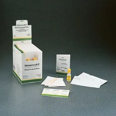 Hemocue - 61100 Cancer Screening Patient Sample Collection and Screening Kit Hemoccult II® Dispensapak™ Fecal Occult Blood Test (FOBT) 50 Tests CLIA Waived