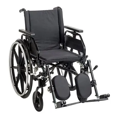 Drive DeVilbiss Healthcare - PLA420FBUARAD-SF Wheelchair drive™ Viper Plus GT Dual Axle Universal Arm Swing-Away Footrest Deep Green Upholstery 20 Inch Seat Width Adult 300 lbs. Weight Capacity