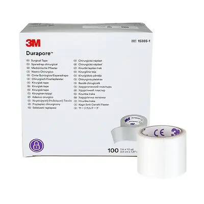 Solventum Corporation - 1538S-1 3M™ Durapore™ Silk-Like Cloth Medical Tape