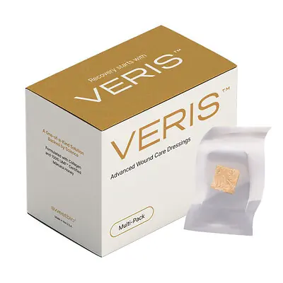 SweetBio Inc - VERIS-16X16-MP15 Honey Wound Dressing VERIS™ Square 0.6 X 0.6 Inch Sheet Sterile Without Adhesive