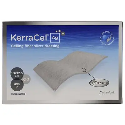 Solventum Corporation - CWL1158 Silver Gelling Fiber Dressing 3M™ Kerracel™ Ag Rectangle Sterile