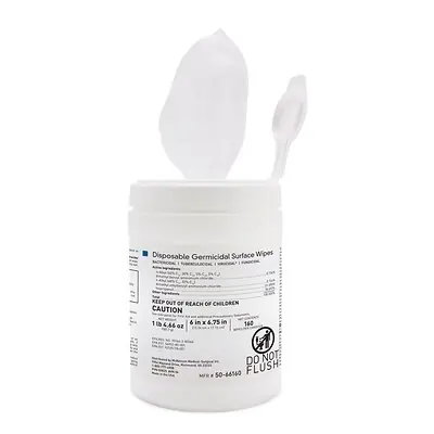 McKesson Brand - 50-66160 McKesson Germicidal Large Surface Disinfectant Wipes
