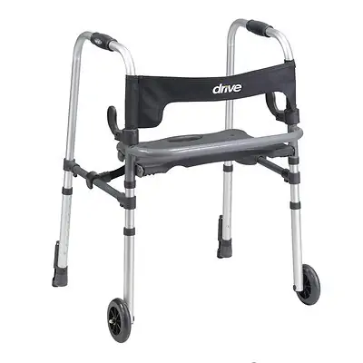Drive DeVilbiss Healthcare - 10233 Clever-Lite LS Aluminum Dual Release Folding Walker