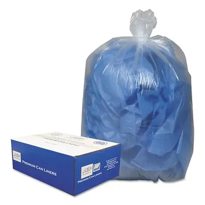 Essendant Co-United Stationers - WBI385822C Trash Bag Classic Clear 60 gal. 0.90 mil 38 X 58 Inch Clear Heavy Duty Star Seal Bottom Coreless Roll
