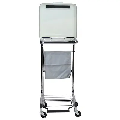 Blickman - 0962010000 Hamper Stand Blickman Rolling Square Opening 36 to 42 gal. Capacity Foot Pedal Poly-Coated Steel Lid