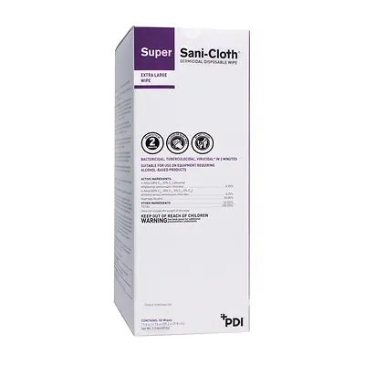 Professional Disposables - U87295 Super Sani-Cloth® Extra Large Germicidal Disinfectant Wipes