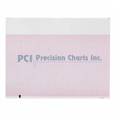 Precision Charts - 9100-026-01 Precision Charts Thermal ECG Recording Paper with Red Grid