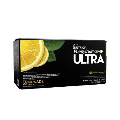 Nutricia North America - 201718 Oral Supplement PhenylAde® GMP ULTRA Lemonade Flavor Powder 1.2 oz. / 33.4 Gram Individual Packet
