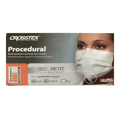 SPS Medical Supply - GCPBLSF Crosstex® Procedural Mask with Secure Fit®