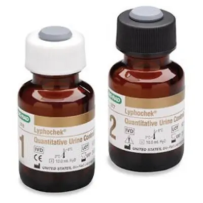 Bio-Rad Laboratories - 375X Assayed Control Lyphochek® Quantitative Urine Level 2 2 X 10 mL