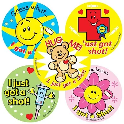 SmileMakers - SHOTR Sticker SmileMakers® 100 per Roll Allergy Shot 2-1/2 Inch Diameter
