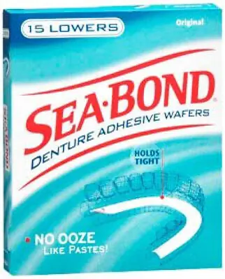 Combe Inc - 01150900163 Sea•Bond® Denture Adhesive Wafers for Lower Dentures