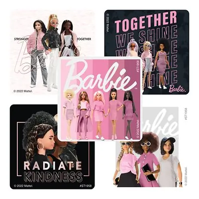 SmileMakers - ST1958B Sticker SmileMakers® 100 per Box Barbie & Friends 2-1/2 X 2-1/2 Inch