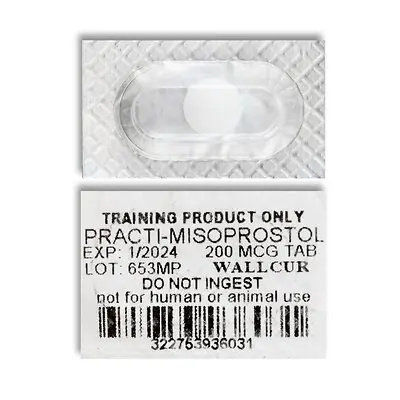 Wallcur - 653MP Clinical Training Medication Practi-Misoprostol™ Scored Tablet Blister Pack 200 mcg