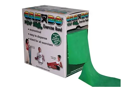 Fabrication Enterprises - 10-5193 Exercise Resistance Band CanDo® Low Powder Green 5 Inch X 100 Yard Medium Resistance