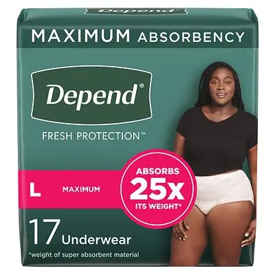 Kimberly Clark - 48124 Depend® Fresh Protection™ Women's Maximum Absorbency Underwear