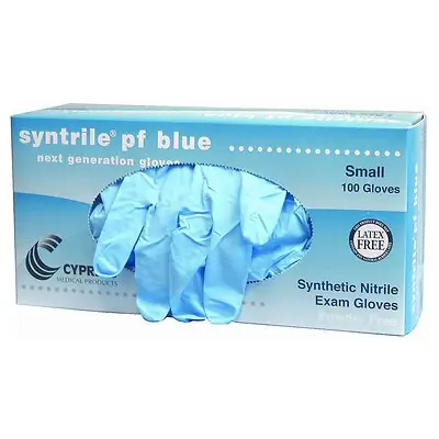 McKesson Brand 27-24 - Exam Glove Syntrile® pf Medium 100 per Box NonSterile Nitrile Standard Cuff Length Fully Textured Blue Not Rated - 100/Box, 1000/Case