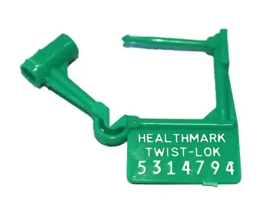 Healthmark Industries - 5224 GN Tamper Evident Seal Twist-Loks Numbered Green Plastic 1 Inch Diameter