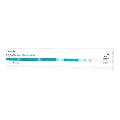 McKesson Brand - 16-SFOL512C Foley Catheter McKesson 2-Way Coude Tip 5 cc Balloon 12 Fr. Silicone