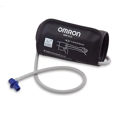 Emerson Healthcare - HEM-FL31-B Reusable Blood Pressure Cuff Omron® 23 to 45 cm Arm Nylon Cuff Wide Range Adult Cuff