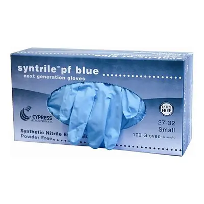 McKesson Brand 27-34 - Exam Glove Syntrile® pf Medium 100 per Box NonSterile Nitrile Standard Cuff Length Fully Textured Blue Not Rated - 100/Box, 1000/Case
