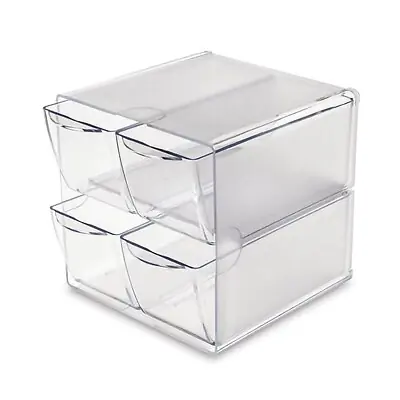 Market Lab Inc - 50295-CL 4 Drawer Organizer Bin Clear Polystyrene 6 X 6 X 7.1 Inch