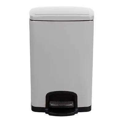 McKesson Brand - 16-35269 McKesson White Square Step-On Trash Can