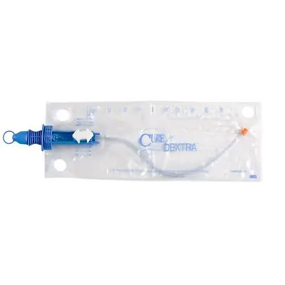 ConvaTec - DEX16 Intermittent Closed System Catheter Cure Dextra® Closed System Unisex / Straight Tip 16 Fr.