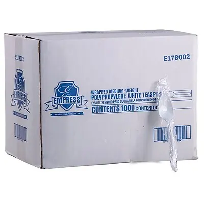 RJ Schinner Co - E178002 Teaspoon Empress™ Medium Weight White Plastic