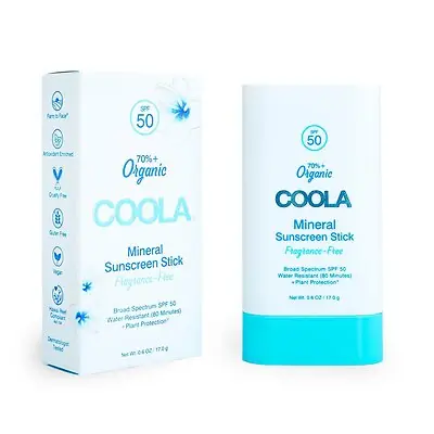 COOLA LLC - CL10455 Coola® Mineral Sunscreen Stick Fragrance-Free Water-Resistant SPF 50
