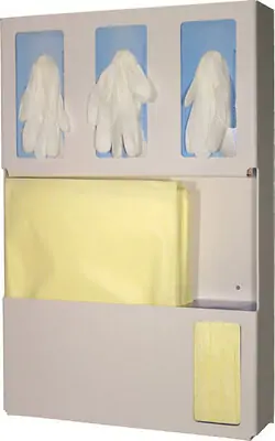 Bowman Manufacturing - LD-007 Hygiene Dispensing Station BOWMAN® Wall Mount Quartz Beige 4-1/2 X 16-1/2 X 25-1/4 Inch ABS Plastic