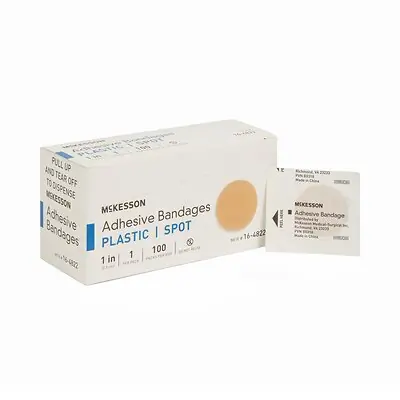 McKesson Brand - 16-4822 McKesson Round Tan Adhesive Spot Bandage