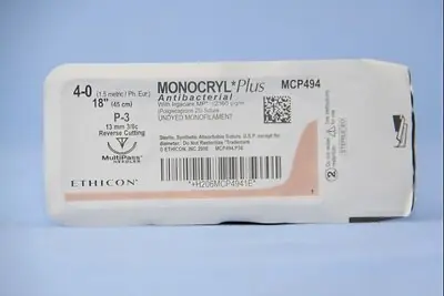 J & J Healthcare Systems - MCP494G Monocryl™ Plus Suture with Needle