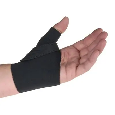 Performance Health - 081235050 Thumb CMC Restriction Splint Comfort Cool® Adult Medium Wrap Around Strap Right Hand Black
