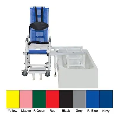 MJM International - D118-5-TIS-SLIDE-N Bath Bench 100 Series Drop Arms Plastic Frame With Backrest 23 Inch Seat Width 300 lbs. Weight Capacity