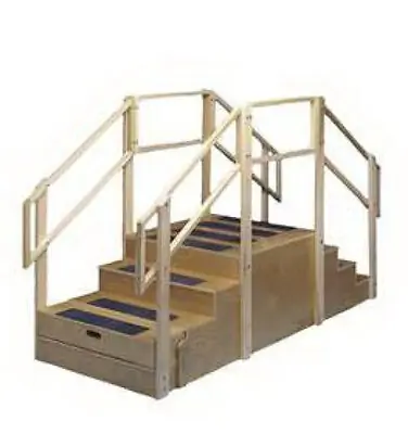 Alimed - 2970008759 Training Staircase Bailey 10 X 59-1/4 X 96 Inch, 6 X 10 Inch Steps, 24 X 36 X 36 Inch Platform