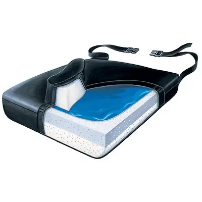 Skil-Care - 751260 Level Seat Cushion with Pommel Slide Guard 18 W X 16 L X 2 D Inch Foam