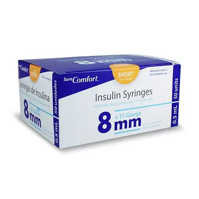 Allison Medical Inc - 22-6505 Surecomfort® 0.5 mL Standard Insulin Syringe with Needle